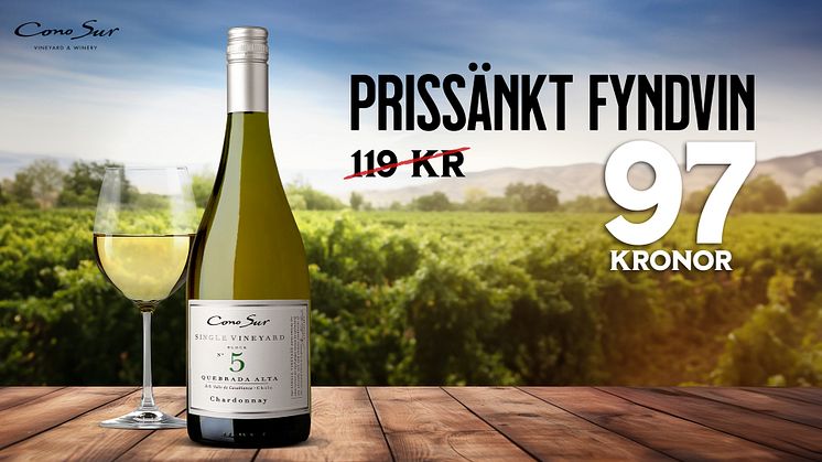 Cono Sur Single Vineyard Chardonnay – nu till fyndpris