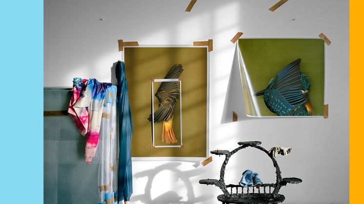 Edgar Leciejewski, Wand 08.09.2017, 2017, Collage, matte und glänzende Farbfotografie auf AluDibond, Glas, Holz, 348 cm x 180 cm