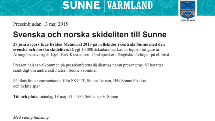 Svenska och norska skideliten till Sunne
