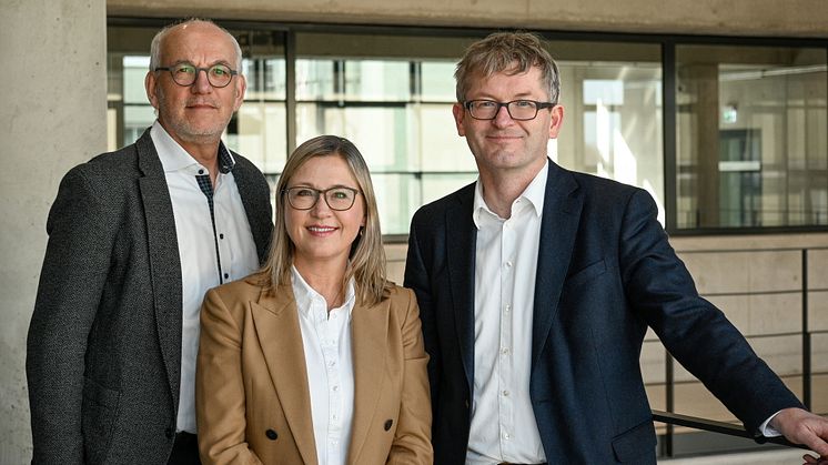 Dr. Josef Böck (Nemetschek Innovationsstiftung), Tanja Kufner (Nemetschek Group), Prof. Dr. Helmut Schönenberger (CEO UnternehmerTUM) at Munich Urban Colab (c) Charlotte Karsch