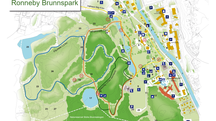 Karta över Brunnsparken