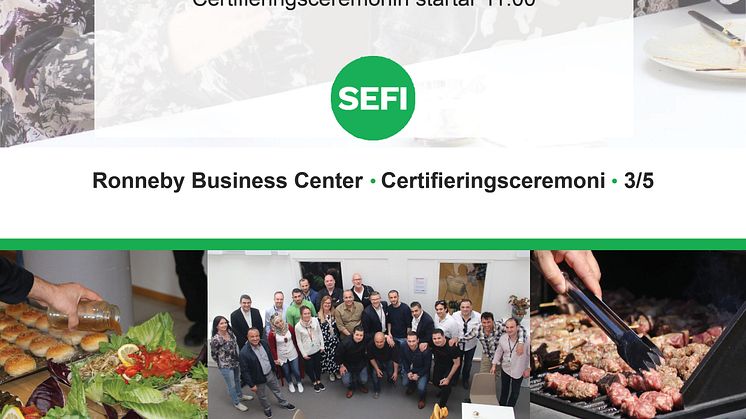 Pressinbjudan - certifieringsceremoni hos SEFI