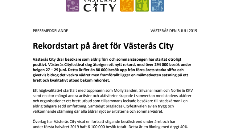Rekordstart på året för Västerås City
