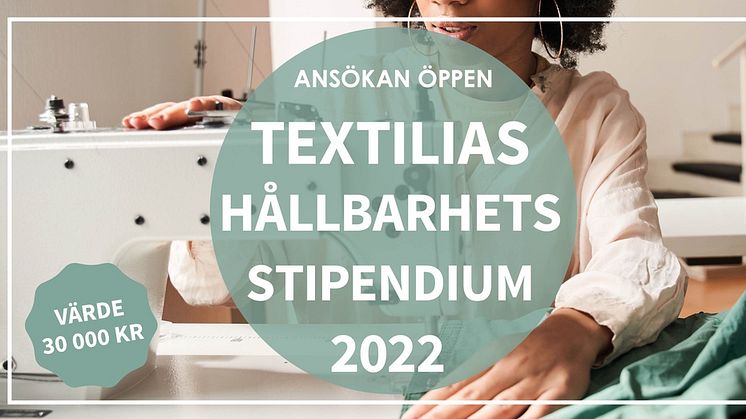 Ansökan öppen Textilias hållbarhetsstipendium