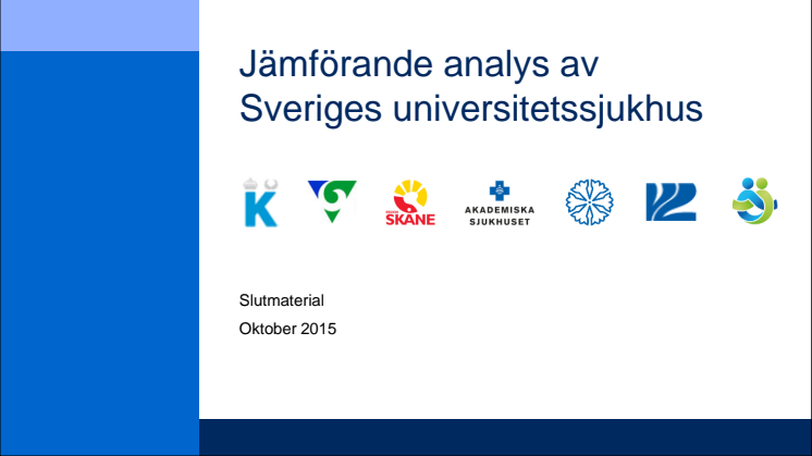 Jämförande analys Sveriges universitetssjukhus