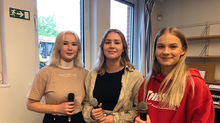 Astrid Ojala Ahlgren, Saga Salomonsson och Manga Nohrén Brus ser fram emot att få bjuda på musik digitalt. 