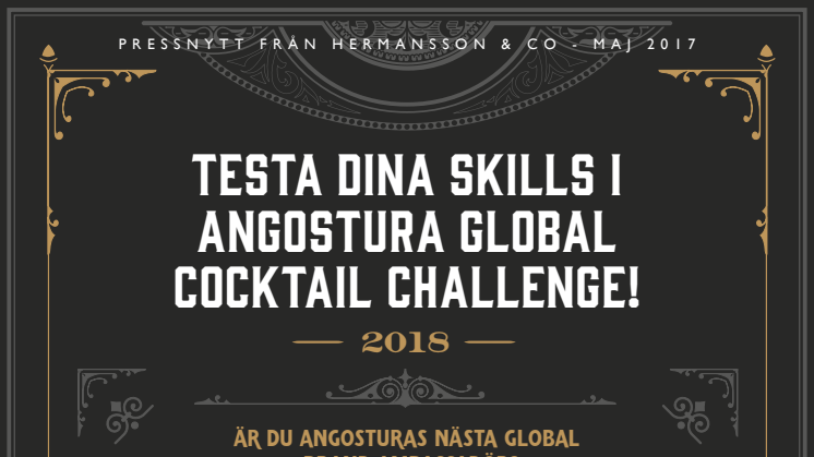 Är du Angosturas nästa Global Brand Ambassadör? 