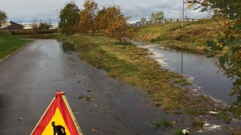 Översvämning i Hjärnarp oktober 2017.