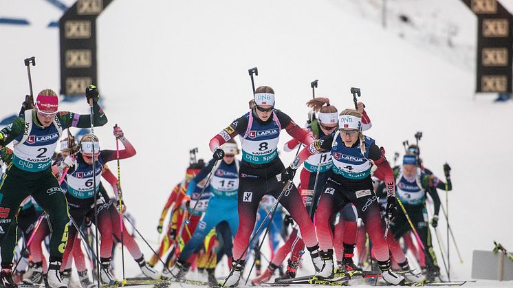 Karoline Knotten i aksjon under helgens Sesongstart på Sjusjøen. Bilde: NSSF v/ Vegard Breie 