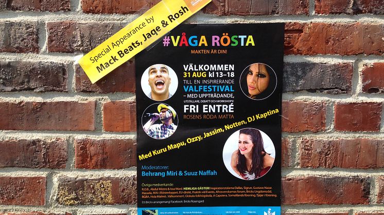 Påminnelse: Valfestival i Rosengård med besök av Mack Beats