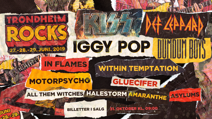 KISS, DEF LEPPARD, MOTORPSYCHO, IN FLAMES, M.F. TIL TRONDHEIM ROCKS 2019!