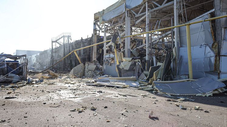 Riviera Shopping Centre destroyed by missile attack