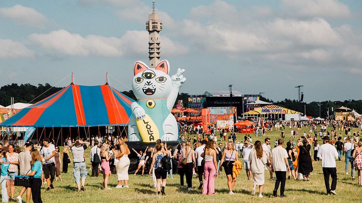 Lollapalooza Stockholm at Gärdet in the city at the green fields by the waterside