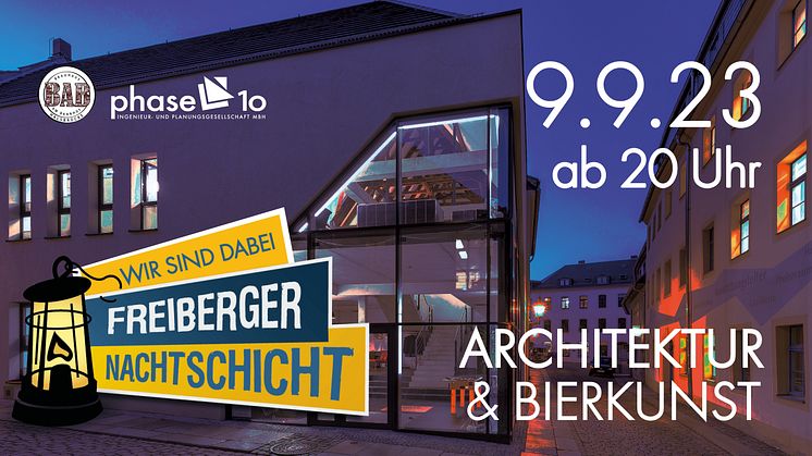 Architektur und Bierkunst zur Freiberger Nachtschicht am 9. September 2023