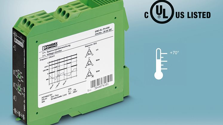 Phase monitoring relays for high temperature areas