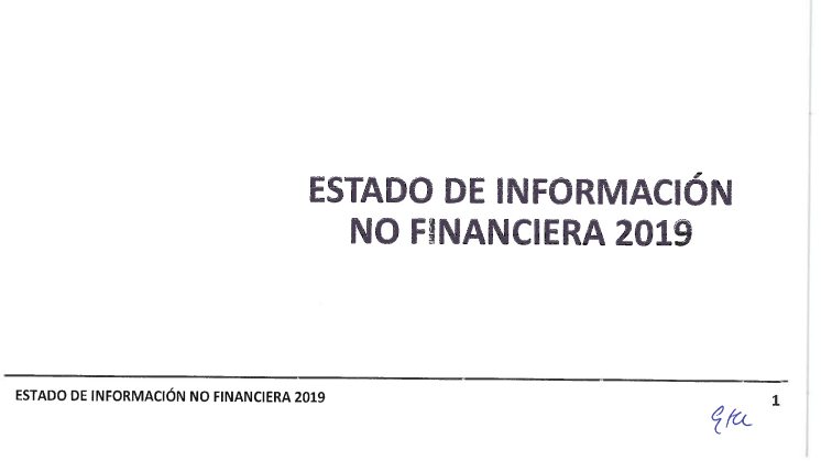 Estado de Información no financiera 2019