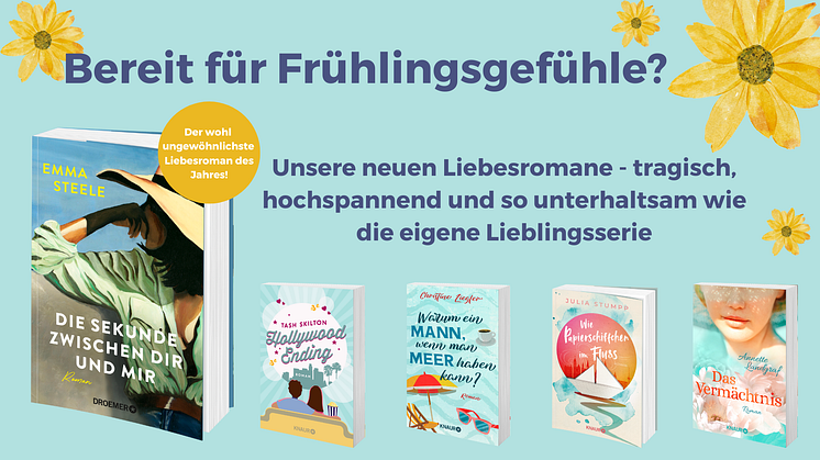 Der wohl ungewöhnlichste Liebesroman dieses Jahres und weitere tolle Neuerscheinungen für einen romantischen Start in den Frühling 