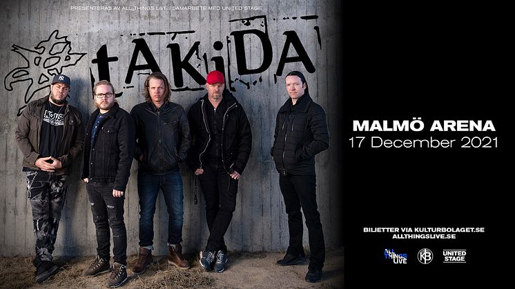 Takida, till Malmö Arena den 17 december