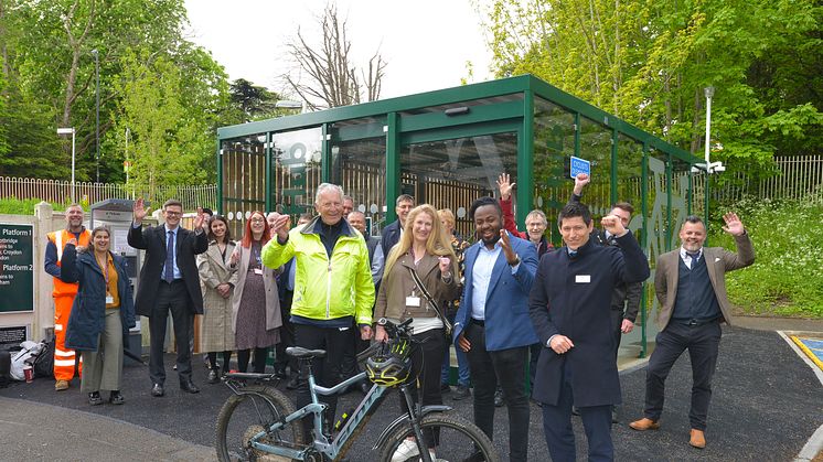 Celebrating sustainable transport at Kenley station's new cycle hub 