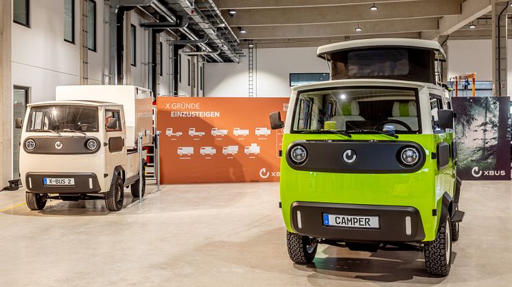 Electric light vehicles like the XBUS are supposed to save the car trade. It is produced by the e-mobility start-up ElectricBrands. Photo: ElectricBrands