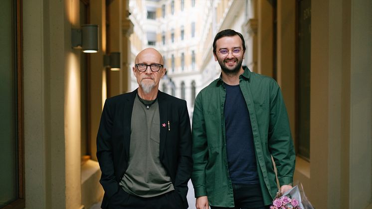 Lars Saabye Christensen og Bruno Jovanovic (Foto: Cappelen Damm)