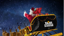 Taxi Stockholms jultomte är äntligen tillbaka