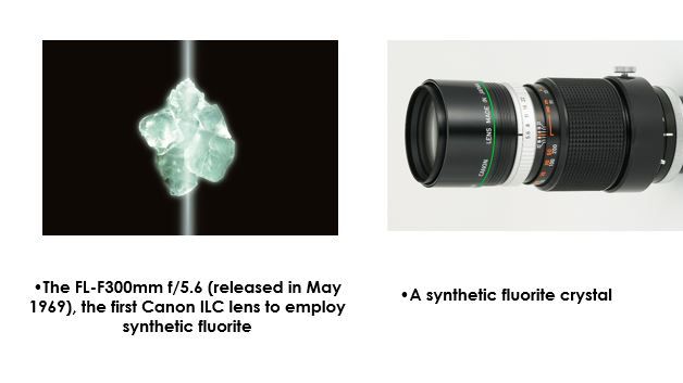 Canon celebrates 50th anniversary of lens employing synthetic fluorite