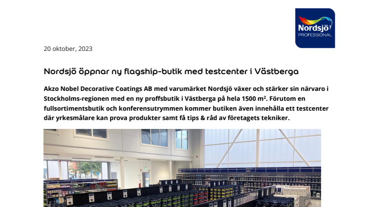 Pressmeddelande - Nordsjö öppnar ny flagship-butik med testcenter i Västberga.pdf
