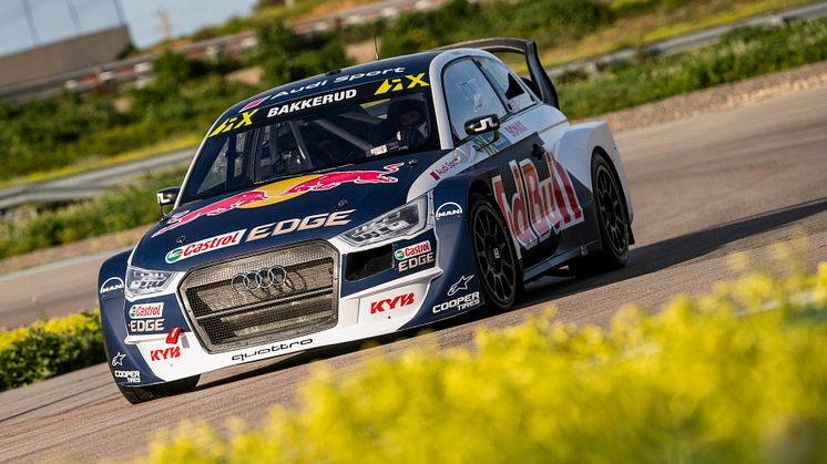 Ekström och Bakkerud visar upp nya Audi S1 EKS RX quattro på Silverstone