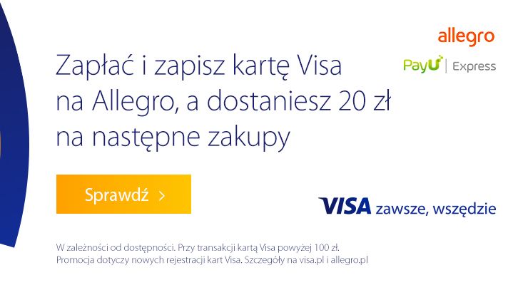 20 zł rabatu na świąteczne zakupy we wspólnej promocji Visa z Allegro i PayU