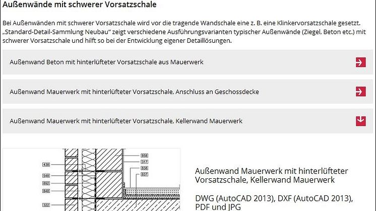 Standard-Detail-Sammlung online