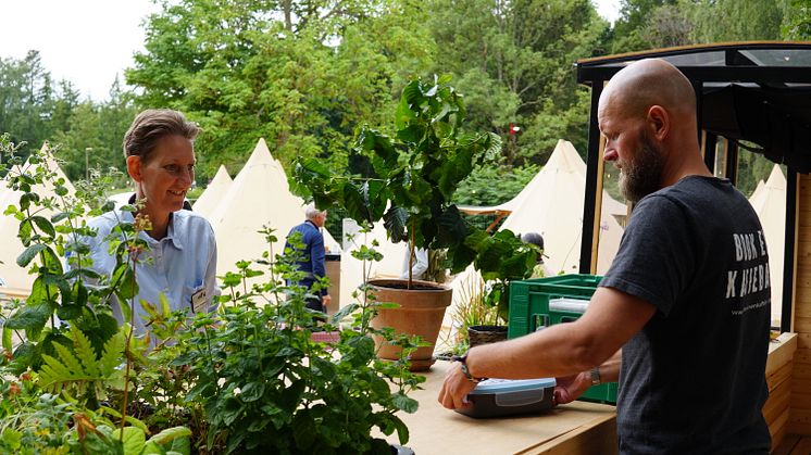 Kommunikations- og udviklingschef hos Peter Larsen Kaffe, Lars Aaen Thøgersen (th), er i gang med at etablere Nordeuropas første kaffefarm i Skanderborg 