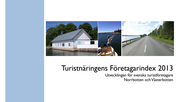 Turistnäringens Företagarindex 2013 från Rese- och Turistnäringen i Sverige