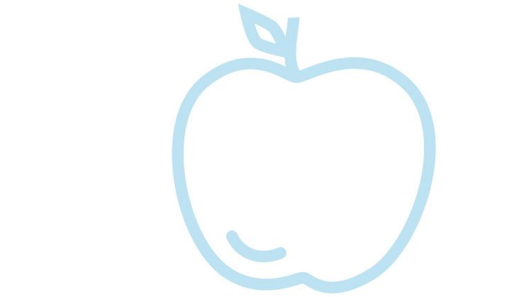 Äpple, grafisk symbol för Pedagogiska priset och Skolledarpriset