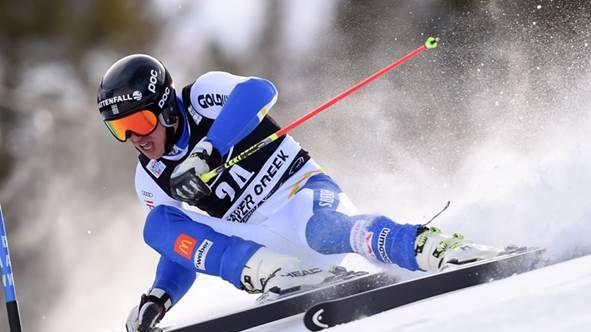 André och Mattias laddade inför storslalom i Hinterstoder