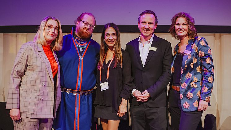 Sofia Johansson, Johan Sandberg McGuinne, Lizzie Oved Scheja, Oskar Ekström, Frida Edman. Foto: Natalie Greppi 