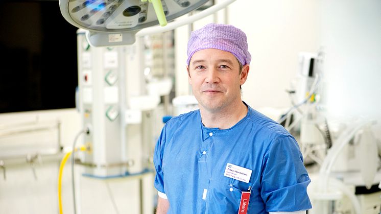 Överläkare Tobias Nordström är ansvarig forskare för studien som utvärderar en förbättrad metod att upptäcka prostatacancer. Foto: Cecilia Larsson Lantz.