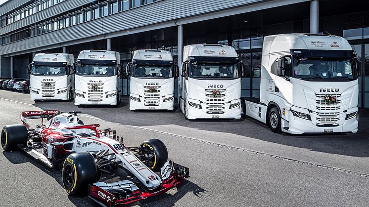 IVECO, Official Truck Partner of Alfa Romeo Racing ORLEN, delivers IVECO S-WAY trucks for the team’s logistics fleet