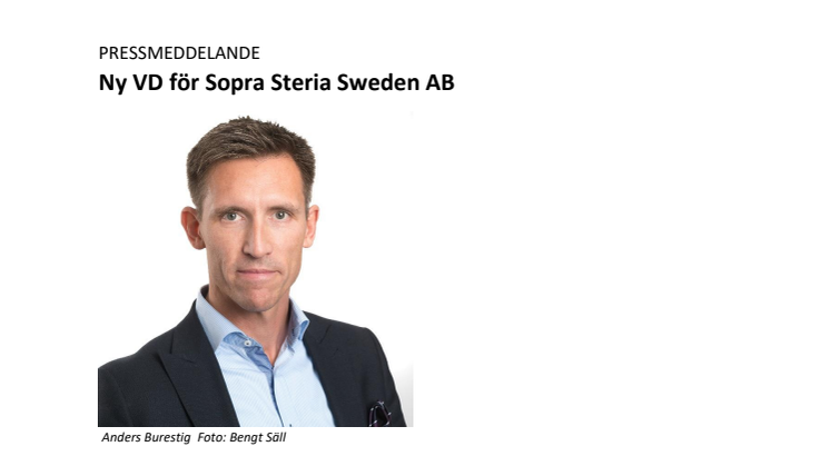 Ny VD för Sopra Steria Sweden AB