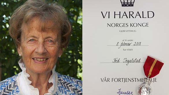Frid Ingulstad, en av Norges mest leste forfattere, er tildelt H.M. Kongens fortjenestemedalje
