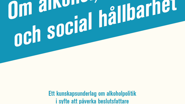 Nytt studiematerial: Om alkohol, hälsa och social hållbarhet