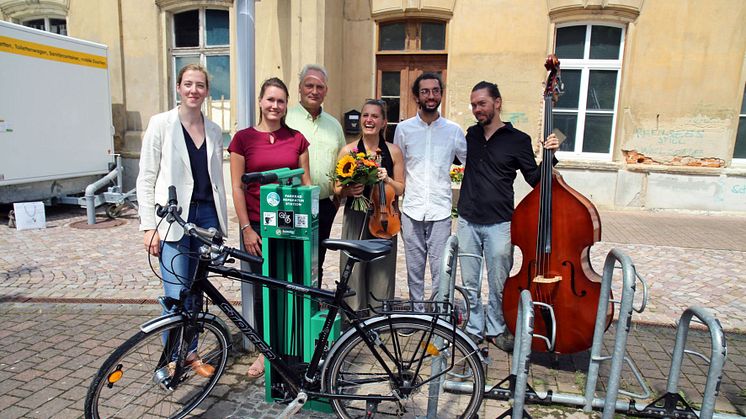Eröffnung der Fahrrad-Selbsthilfewerkstatt am Kulturbahnhof Leisnig