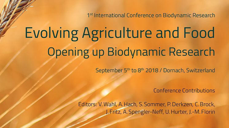 Cover Documentation Biodynamic Research Conference 2018 (with a photo by Charlotte Fischer)