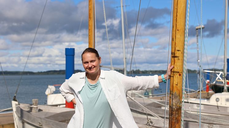 Franziska Goltz trainiert in Louisenlund die Schülerinnen und Schüler.