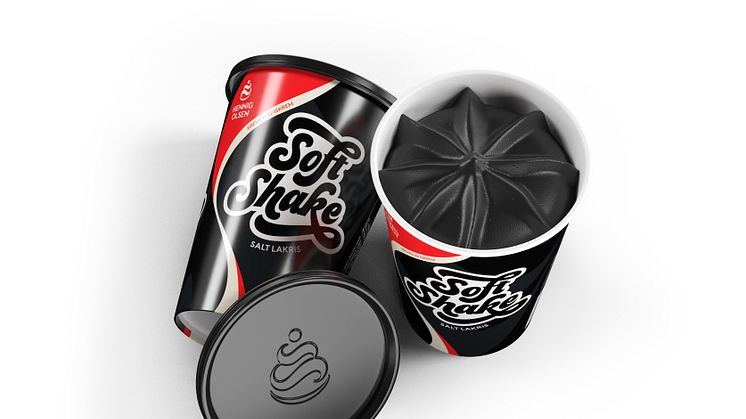 Hennig-Olsen Is lanserer sin egen aprilsnarr: sort Soft Shake med salt lakris. 