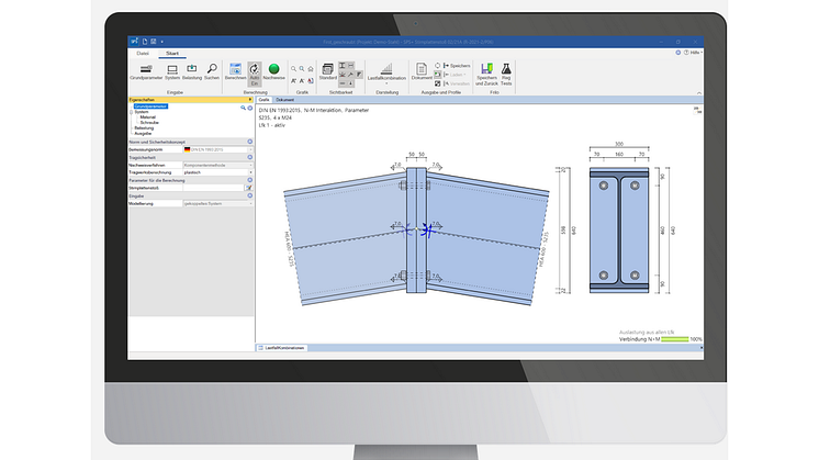 The FRILO program S7+ enables structural engineers to calculate single-nave hall frames made of steel reliably and easily. 