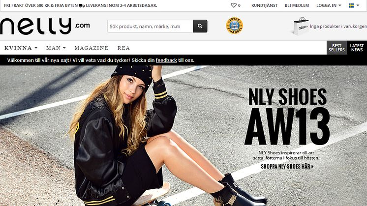 Ny och smidig site för Nelly.com