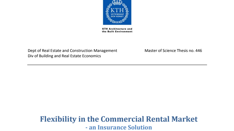 Vinnare av Stora Property-priset 2009: Flexibility in the Commercial Rental Market