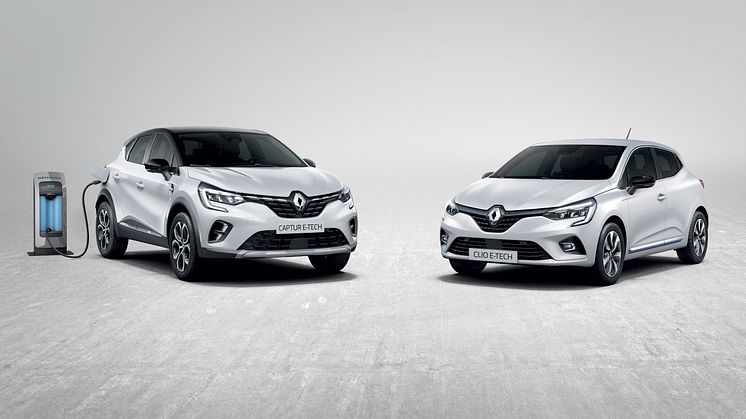 Nya Renault CAPTUR E-TECH Plug-in och Nya Renault CLIO E-TECH Hybrid