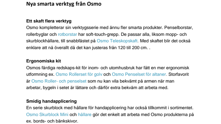 Nya smarta verktyg från Osmo